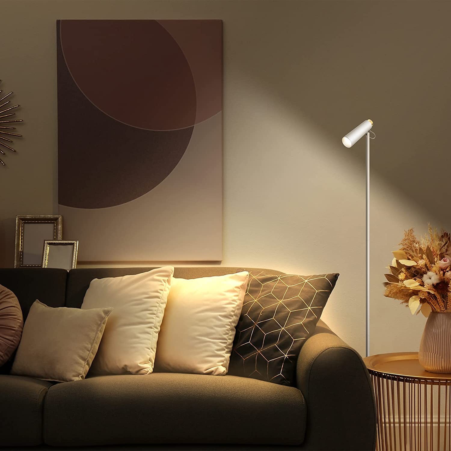Floor Lamp Modern Slim Design Reading Light LED Floor Lamps for Bedroom Living Room Office Corner Metal Material 3 Color