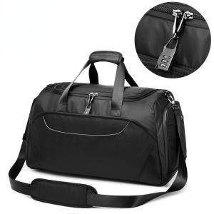 China Black Crossbody 55L Duffle Bag Travel Luggage Handbag 1.1KG wholesale