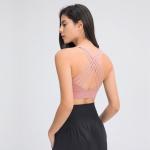 Fashion Cross Tapes Back High Impact Push Up Unique Sports Bra Gym Wear Women