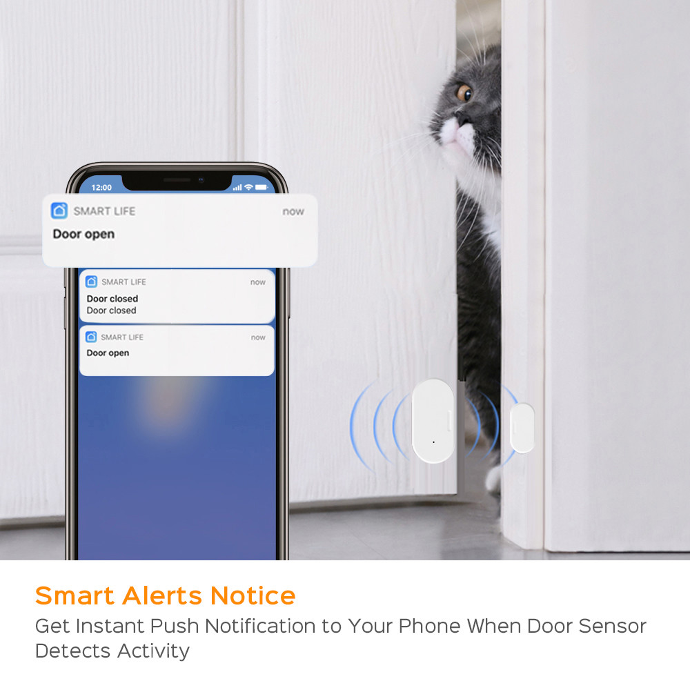 Tuya Smart zigbee Door Sensor+Light Sensor Illuminance Brightness Detector Window Drawer Wireless Open/Closed 2 In 1