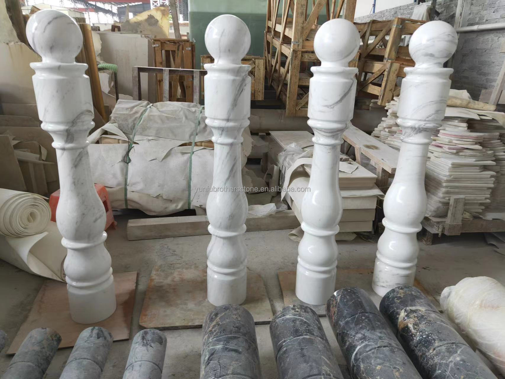 Cut-To-Size Modern White Natural Stone Square Pillar Polished Column for House Upgrade