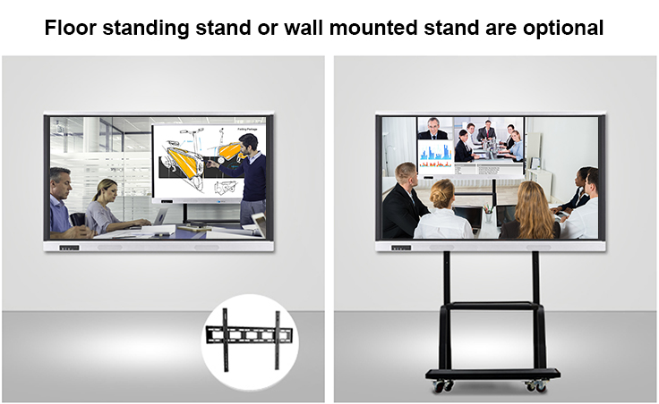 Interactive Conference Room Touch Screen Android Monitoring Whiteboard 55 Inch
