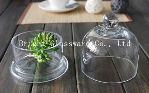 China Clear handmade glass lamp shade glass cake cover wholesale