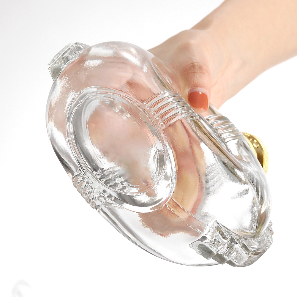 Direct Sale 500ml End Liquor Glass Bottle with Cork Seal and Cosmetic Packing