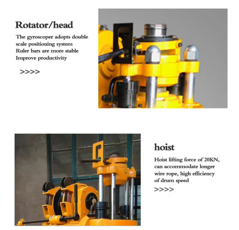 300KN Winch Hydraulic Borewell Machine 220V 500m Drilling Depth XY-2B
