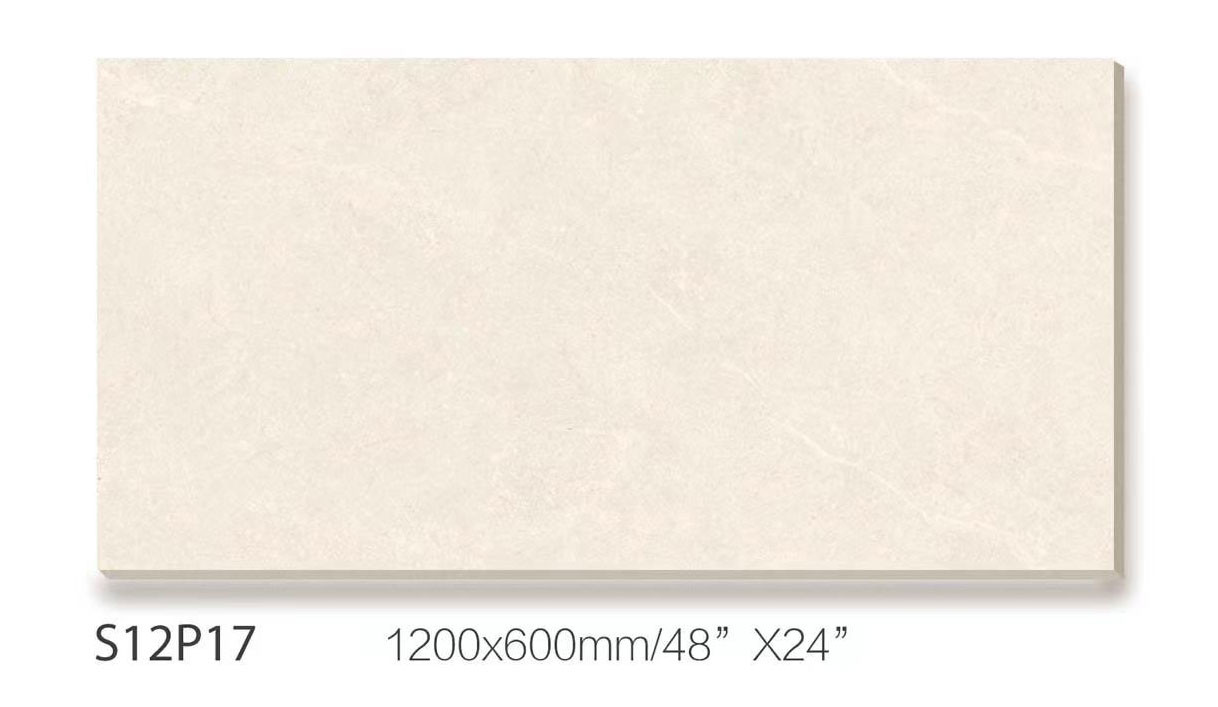 Beige 600x1200mm Soft Glazed Wall Porcelain Tile For Bedroom W.A 0.5%