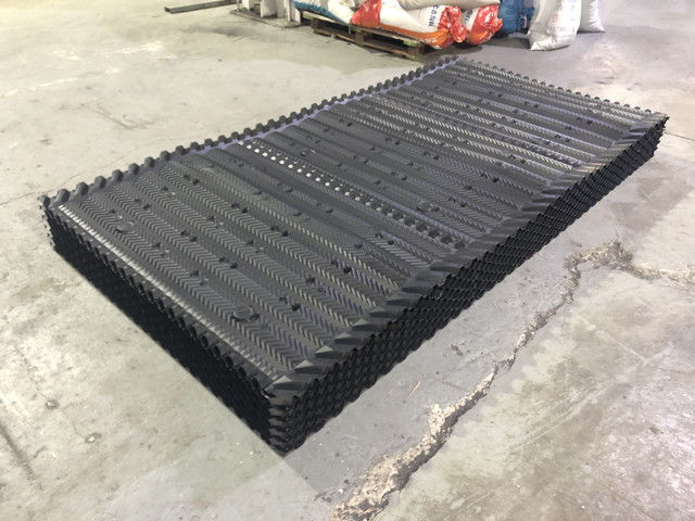 1250X2400mm Water Cooling Tower Infill Hanging Type PVC Sheet 16mm