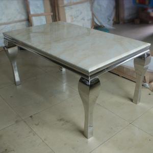 China European Silver Wedding Banquet Tables 150X90X75 Dining Room Table wholesale