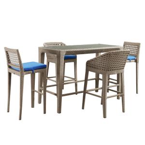 China Boho Style Rattan Rectangular Outdoor Bar Furniture wholesale