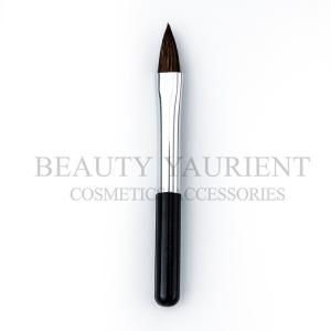 China SA8000 Pointed Disposable Lip Brush lip blending brush Silver Ferrule wholesale