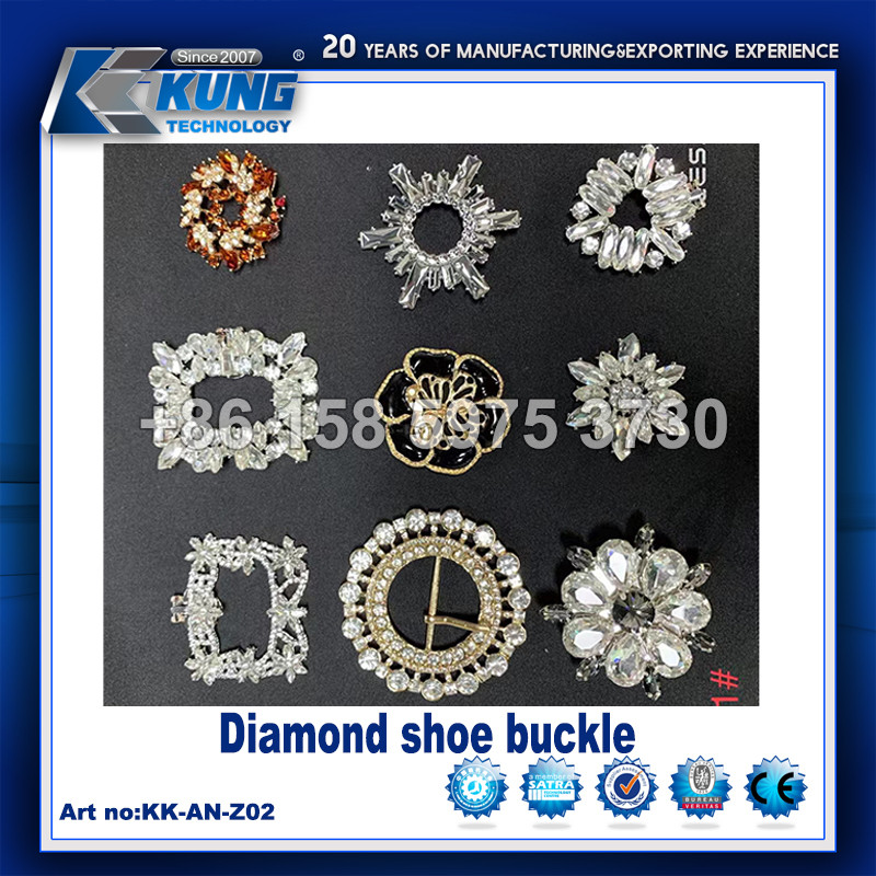 Diamond Decorative Shoe Making Accessories Buckles PE Material Multicolor