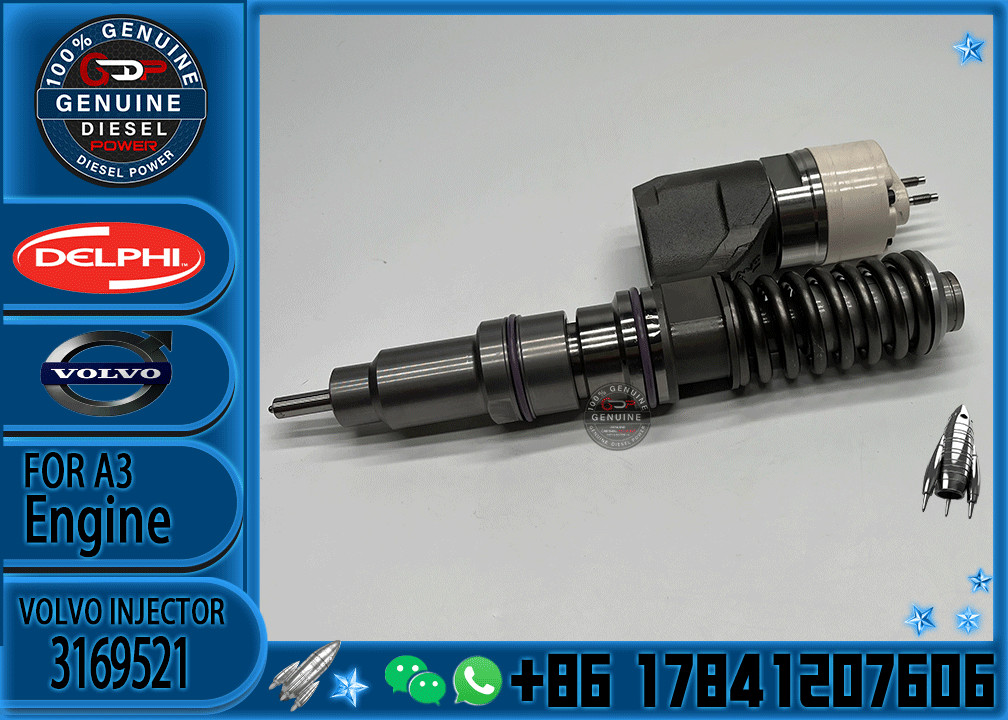 diesel common rail fuel injector 3169521 EX631011 RG33966 R517662 BEBE4B17102 EX631012 RG33967 for VOL FH12 D12.1L