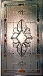 black chrome caming decorative glass
