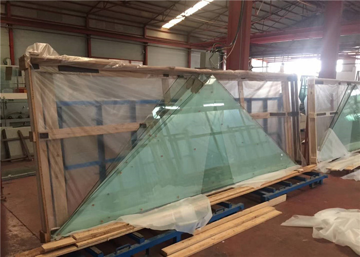 Bend / Curved Tempered Safety Glass For Curtain Wall , Toughened Safety Glass