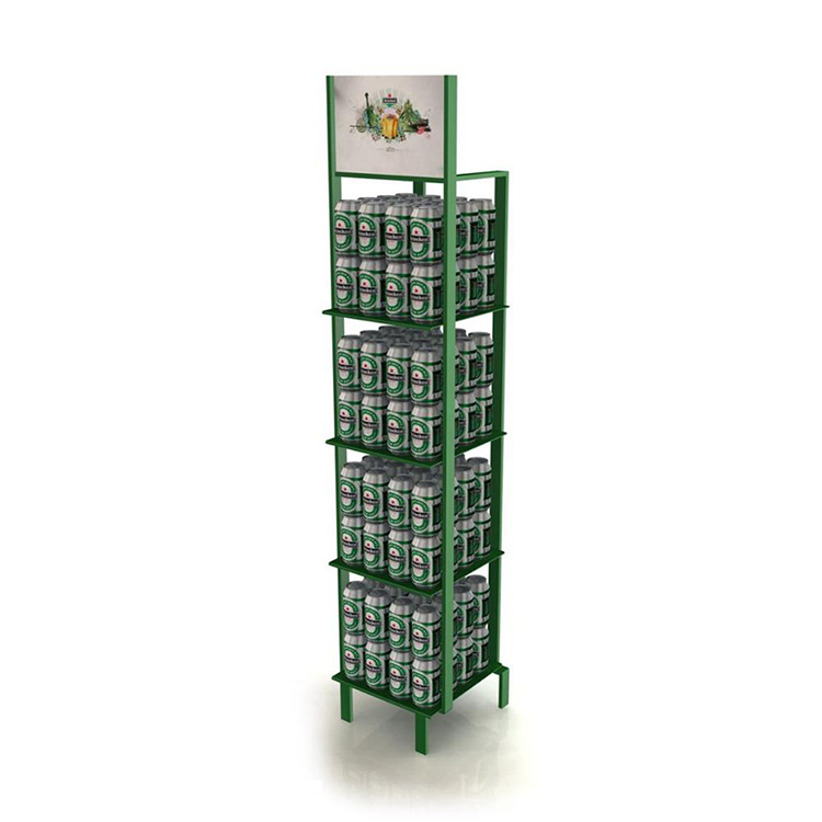 Customized Splendid Wine Display Rack Metal Display Stand Steady Alcohol Display Stand for Beer
