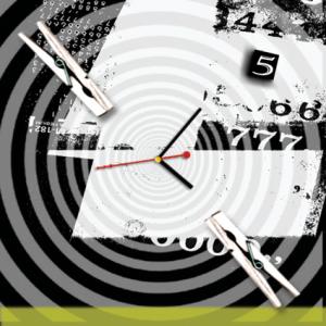 China Novelty MDF Decorative Wall Painting Clock B0804 wholesale