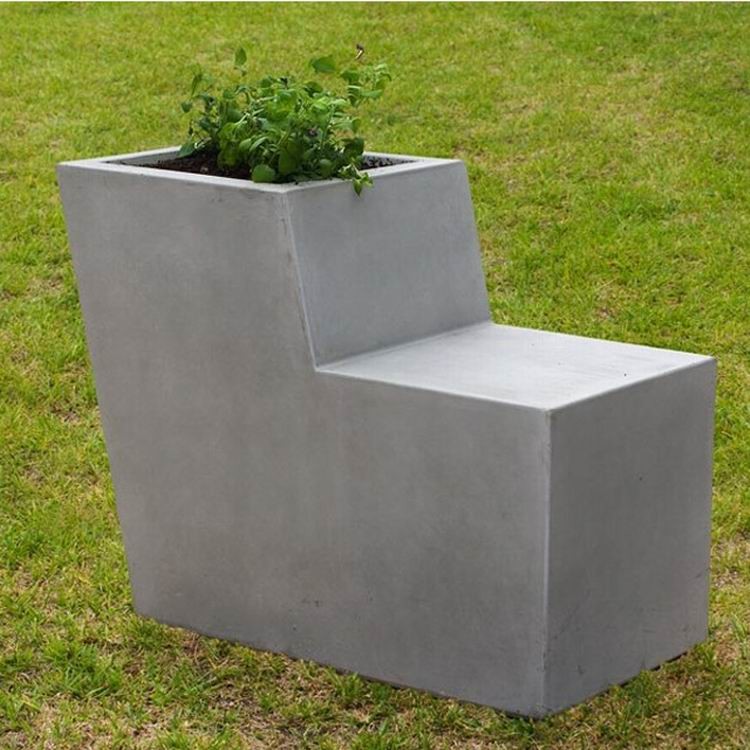 Customized GRC Resin Table Outdoor Concrete Furniture For Patio Garden And Poolside