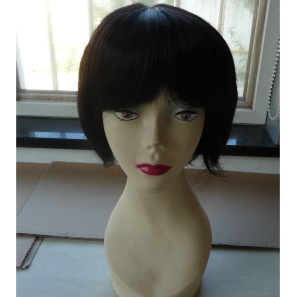 Average Cap Ladies Wigs Medium Brown Stock Wigs 110% Density