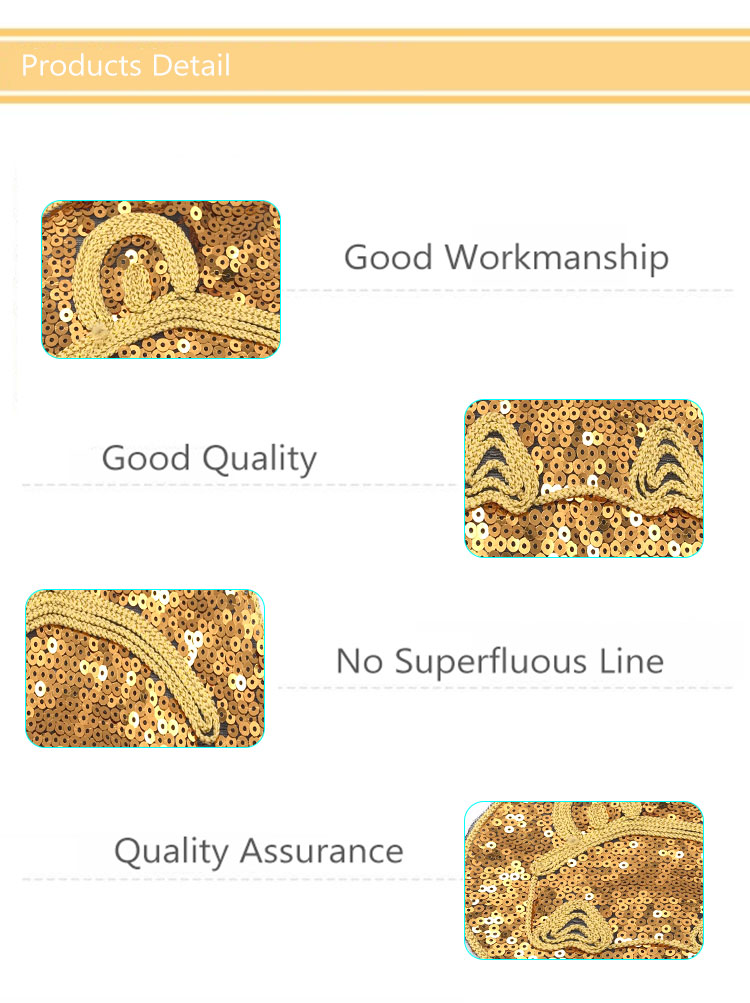 Emoji Totem Reverse Sequin Patch Golden Round Special Design 19*19CM Size