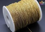 1.7mm 2mm Thickness DIY Jewelry Rolo Cable Bulk Jewelry Chain
