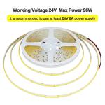 Hotel DC12V24V 8mm10mm 480Leds 3000K4000K6500K High Brightness Flexible COB Led