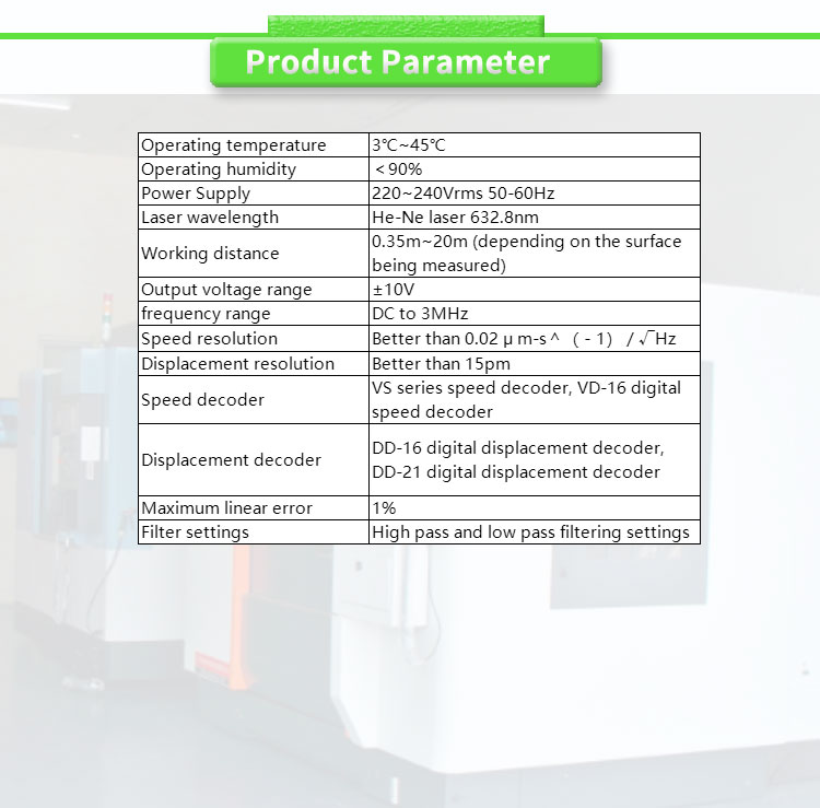 UBZD3000Y High Vibration Monitor With Customizable Laser Doppler Vibrometer