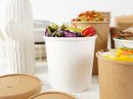 ISO9001 Thicken Paper Beverage Biodegradable Soup Cups 400ml With Lid