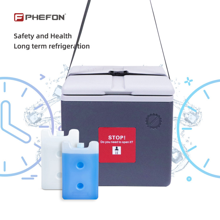 Grey Vaccine Cooler Box PHEFON Validated Cool Boxes For Vaccines