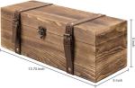 Vintage Brown Wood Single Bottle Gift Wooden Wine Box With Leatherette Straps