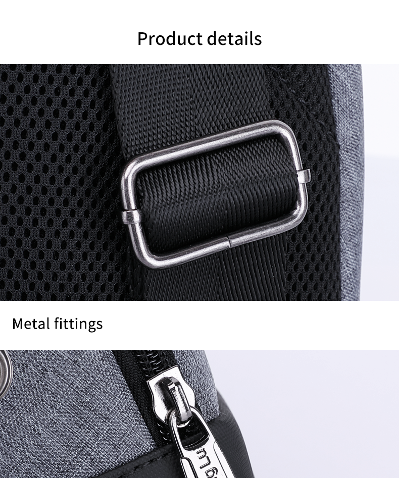 Wholesale OEM custom logo men waterproof light Korean style crossbody trend mens chest bag sling bag