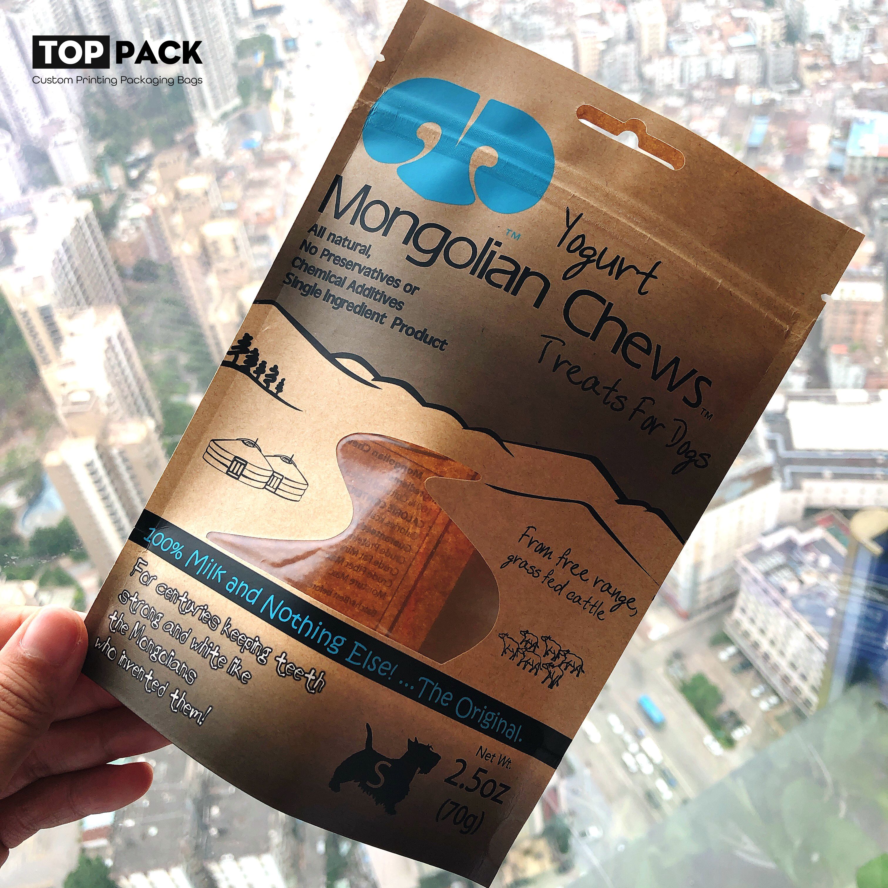 2oz pillow packaging custom print popcorn snack bags