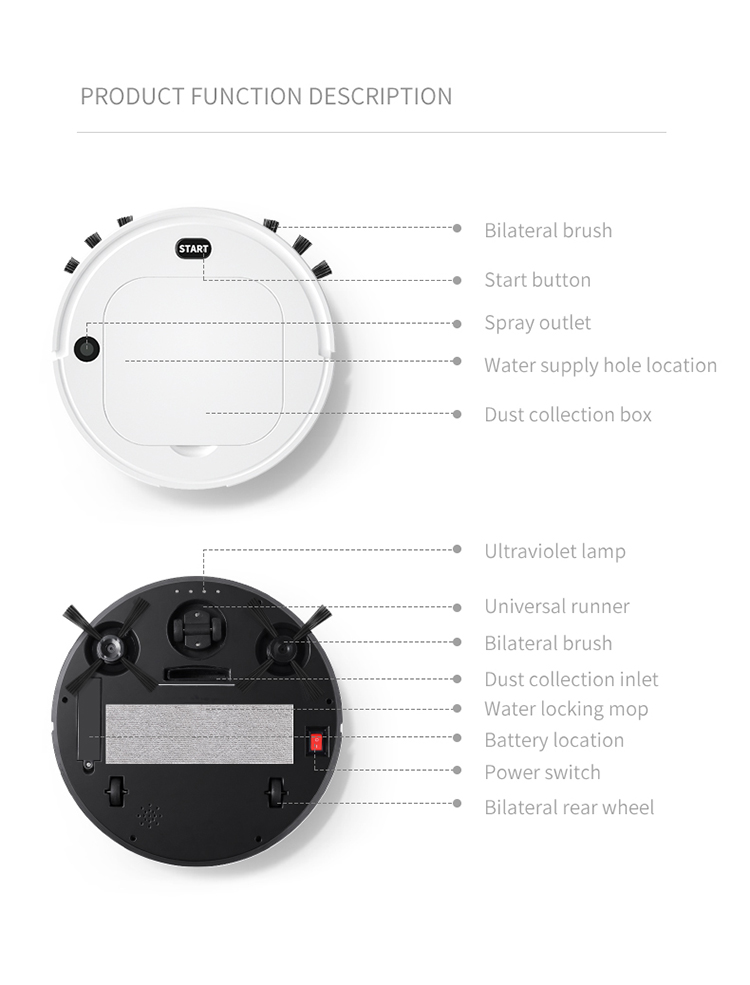 90Min 120m2 Robot Vacuum For Carpet Intelligent Home Appliances