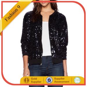 China Women Sequined BOMBER JACKET wholesale