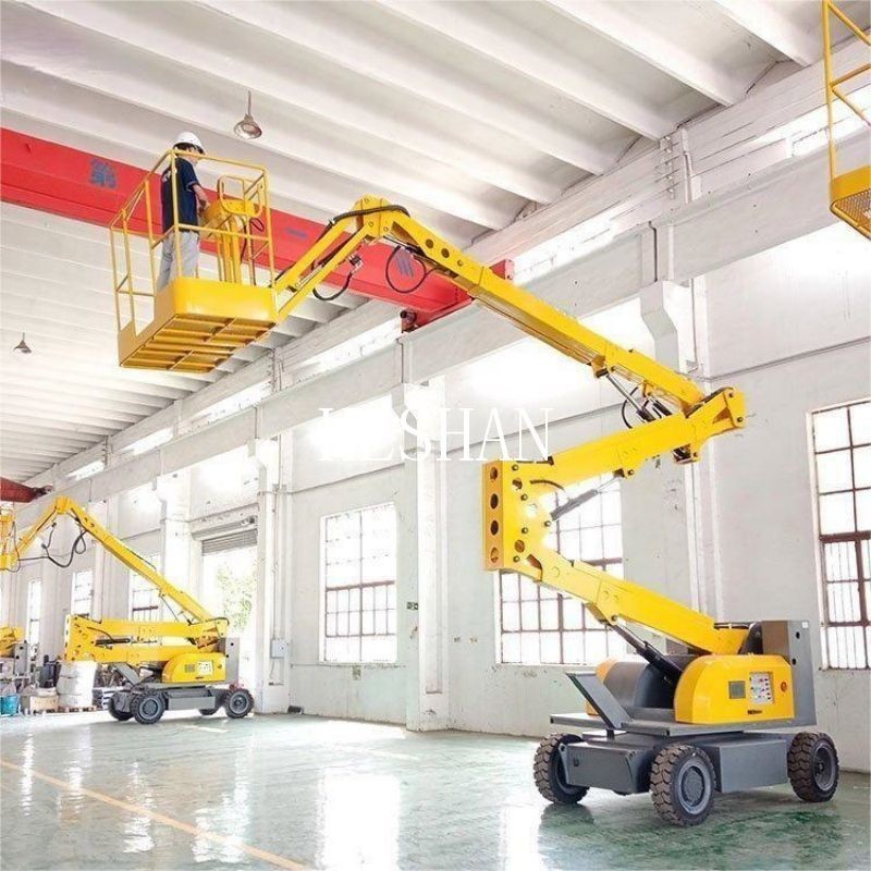 Mobile Articulated Boom Lift 10m 14m 16m 20m Manlift Cherry Picker
