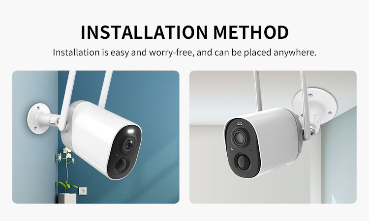 Glomarket Tuya Smart Home Wireless Camera Night Vision Video Surveillance Two-way Voice Intercom White Security Systems