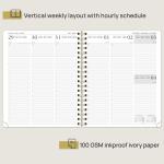 Hardback A4 Size Weekly Academic Planner 16 Months Pacific Green