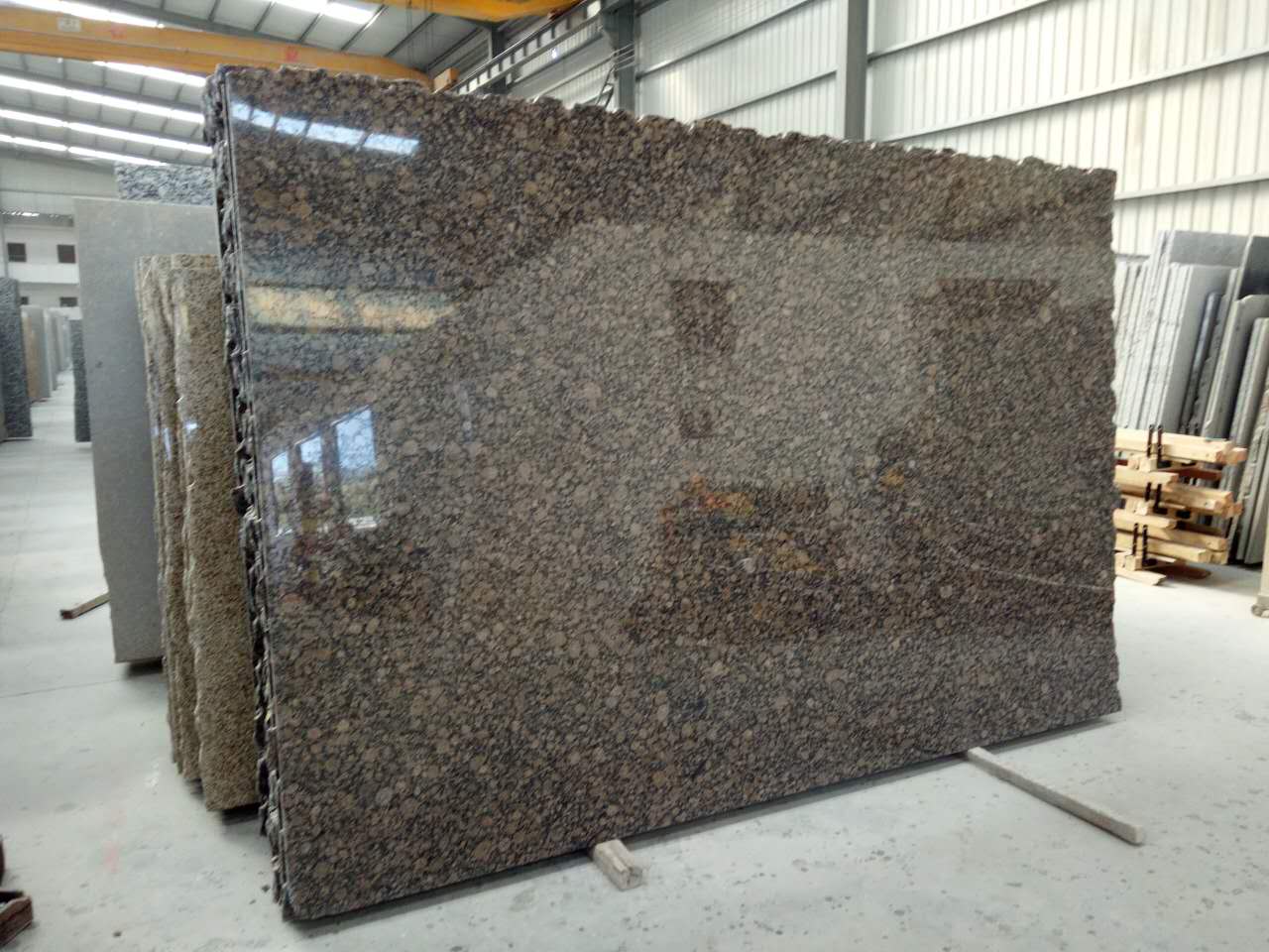 Polished And Flamed Granite Stone Tiles , Natural Baltic Brown Granite