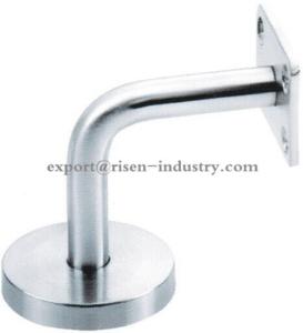 China stainless steel Handrail bracket RS303 wall to rail， finishing satin or mirror, size 12x60x60mm wholesale