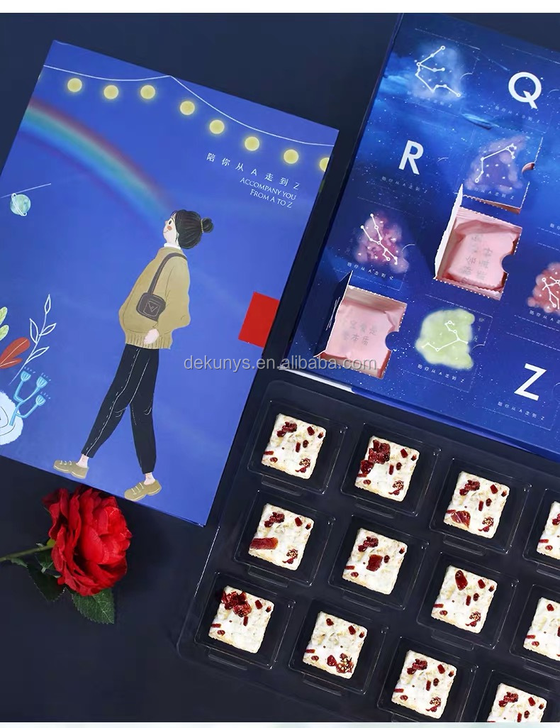 Matte/Glossy Lamination Custom Chocolate Advent Calendar Packaging Box for Christmas