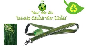 China OEM Bamboo ECO Friendly Lanyards With Organic Cotton Material wholesale