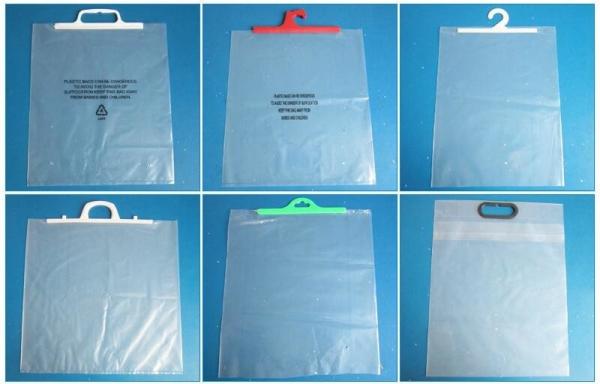 Biodegradable Self Adhesive Zipper Hanger Hook Bags For Garment, Underwear