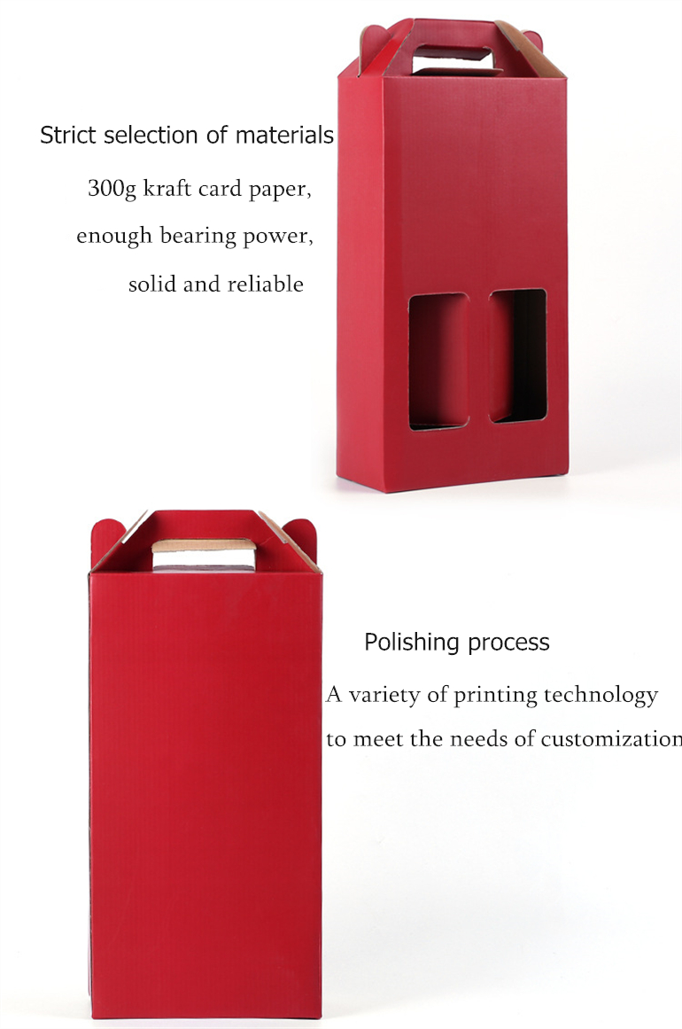 Printable Wine Corrugated Gift Box Antiwear Multipurpose Practical