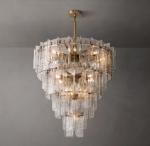 Brass Glass Antique Bronze Finish Vintage Farmhouse Chandelier 110-220V