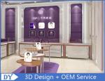 Rose Gold Stainless Steel Showroom Display Cases / Jewellery Display Cabinets