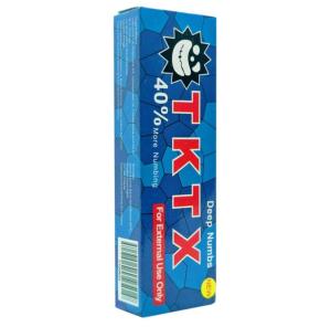 China Blue Eyebrow Tattoo Numbing Cream TKTX 40% Painless Tattoo Cream wholesale