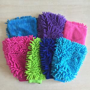 China House keeping washing absorb mitt 100% polyester microfiber mitt gloves wholesale