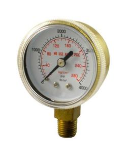 China 50mm 63mm Welding Regulator Pressure Gauge 2.5 Bar To 400 Bar wholesale