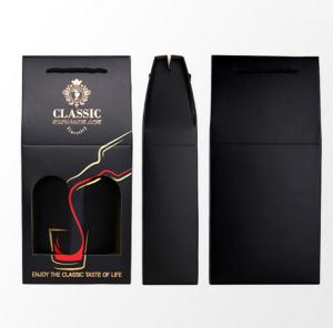 China Double Pack Wine Box High-end Creative Hand Gift Wine Box Corrugated Wine Cart Custom wholesale