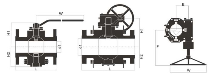 Trunnion 300LB Ball Valve Bare Stem LF2 With Two Valve Seats