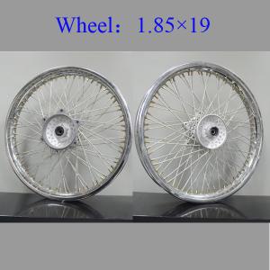 China Lightweight Stainless Steel Spoked Motorcycle Wheels Sturdy Aluminum Alloy wholesale